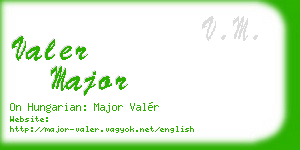 valer major business card
