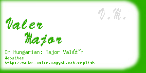 valer major business card